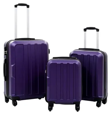 Produktbild von Hartschalen-Trolley-Set 3-teilig Lila ABS Reisekoffer