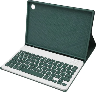 Productafbeelding van Tablet toetsenbordhoes voor Galaxy Tab A8 10.5 inch (2022), afneembaar, draadloos, Bluetooth, TPU-hoes, donkergroen, zonder touchpad