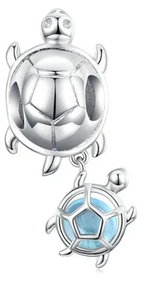 Produktbild von Silberner Charm-Anhänger Schildpadden