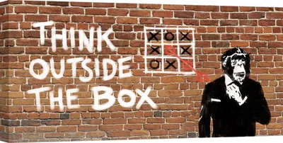 Produktbild von Pop Art und Graffiti, Leinwandbilder – Masterfunk Collective, Think outside of the box – 140x70 cm