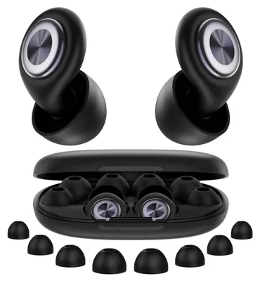 Image de Bouchons d'oreille pour dormir, réduction de bruit 45 dB, réutilisables, couleur noire