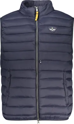 Produktbild von Blaue Herren-Weste mit Reißverschluss und 5 Taschen für stilvolle Auftritte