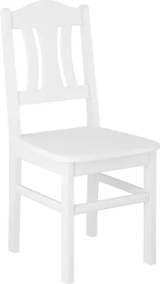 Produktbild von Küchenstuhl Massivholzstuhl weiß Esszimmerstuhl im Einzel- oder Doppelpack V-90.71-26W