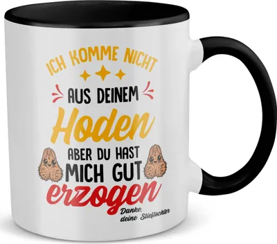 Produktbild von 22Feels Stiefpapa Geschenk von Stieftochter Vatertag Bonuspapa Stiefvater Tasse Geburtstag Herrentag Weihnachten Patchwork Stiefeltern Kaffeetasse Männer (Weiss-Schwarz)