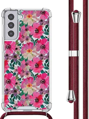 Produktbild von imoshion Design Hülle mit Band Samsung Galaxy S21 Plus - Flower Water