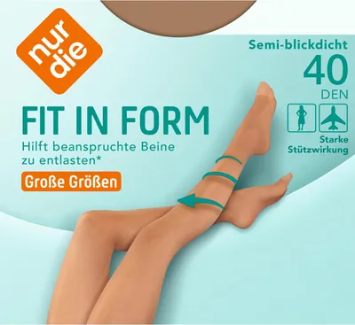 Produktbild von Nur Die Stützstrumpfhose Damen Hautfarben Fit in Form Gr. 5456;amber 230KG 719200