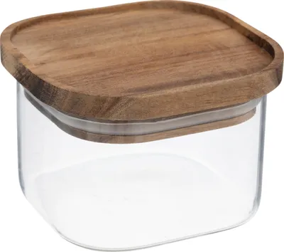 Produktbild von Einmachglas "hermet" 0,4l aus glas mit luftdichtem deckel aus akazienholz - 5 five simply smart