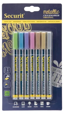 Zdjęcie produktu dla Securit BL-SMA100-V7-MT, Niebieski, Złoto, Zielony, Różowy, Fioletowy, Srebrny, 7 szt.