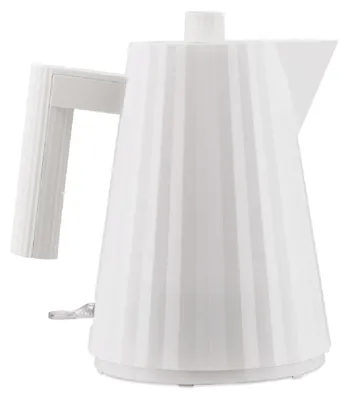 Productafbeelding van Alessi Plisse', Elektrische waterkoker, 1 liter, wit (Art.-nr. MDL06/1WUK, EAN 8003299466368)