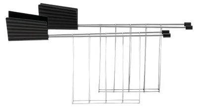 Image de Alessi Pinces à toast pour grille-pain plissé - noir - Michele de Lucchi - MDL08RACKB