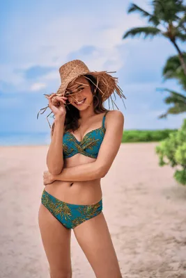 Produktbild von RosaFaia Beautyfull Palm Safari Bikini 8795-1/8813 Petrol - größe 38F  - Grün