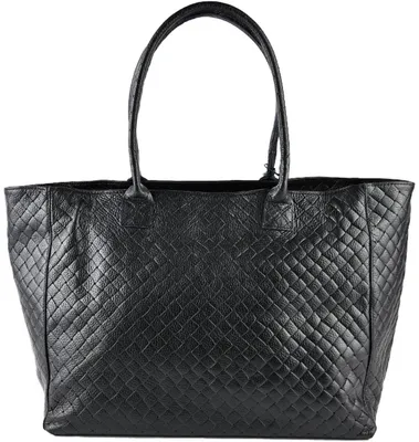 Immagine prodotto di Borsa da donna in pelle Giuliano, modello Annelotte, nera, intrecciata, prodotta in Italia