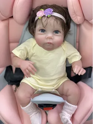 Image de poupée Reborn Miley de 48 cm aux cheveux enracinés, peau peinte en 3D, fabriquée à la main, poupée de bébé nouveau-né très réaliste