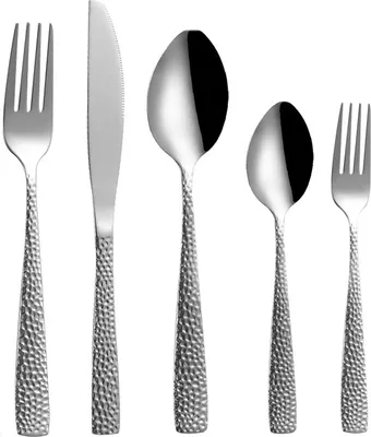 Produktbild von INF 5-teiliges Messer- und Gabelset aus Edelstahl