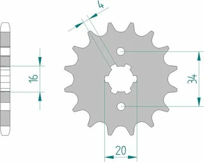 Immagine prodotto di AFAM Standard Stahlritzel vorne 21200 - 428