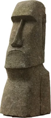 Produktbild von Osterinsel aus Naturstein perfekt für den Garten den Vorgarten oder die Terrasse ist Frostfest Witterungsbeständig und Neu 75cm H, ACSt-Moai-080na