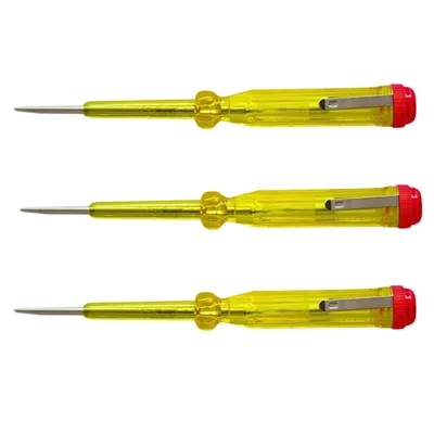 Produktbild von 3 Stück 13.5 cm Stromprüfer Set 100-500V Phasenprüfer Spannungsprüfer Schraubendreher Stromtest