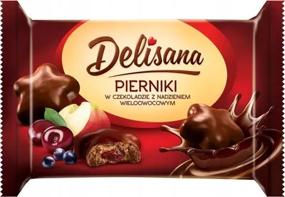 Zdjęcie produktu dla Czekolada Del Piern z nadzieniem owocowym 200 g
