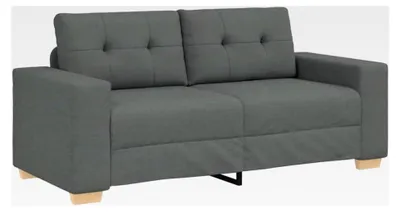 Produktbild von Zweisitzer-Sofa Dunkelgrau 140 cm aus Stoff