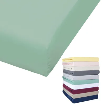 Produktbild von Bierbaum Jersey Spannbettlaken 90x190-100x200 / 140-160x200 / 180-200x200 cm Jade Grün 100x200cm Spannbettlaken