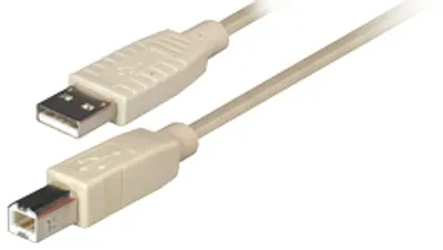 Produktbild von Transmedia Verbindungskabel; USB Typ A Stecker auf USB Typ B Stecker, beige, 1,8 m, C 142 H