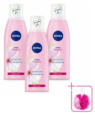 Produktbild von 3 x NIVEA Essentials Beruhigendes Gesichtswasser - für trockene & sensible Haut - 200 ml - Sparpackung - 3 Stücke