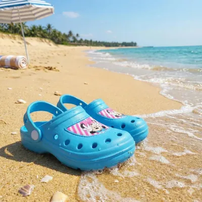 Produktbild von Disney Minnie Maus Kinder Mädchen Clogs Badeschuhe – Blau / 26/27