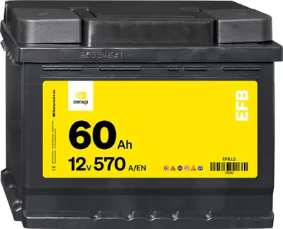 Produktbild von Denagi EFB 12V 60Ah Autobatterie