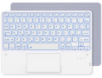 Imagen del producto de Teclado Bluetooth con touchpad, inalámbrico y con iluminación de 7 colores