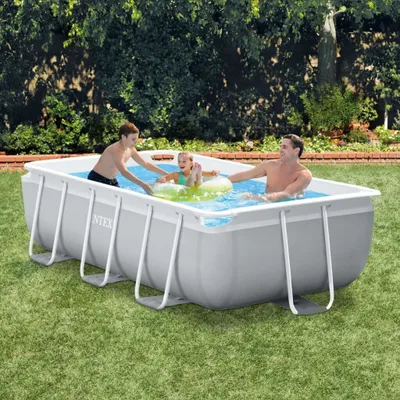 Produktbild von Intex Prism Frame Pool rechteckig 300x175x80cm mit Filterpumpe und Leiter