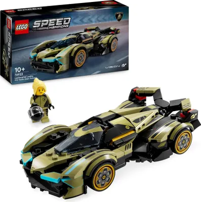 Produktbild von LEGO Speed Champions Lamborghini Lambo V12 Vision GT Supersportwagen, Spielzeugauto mit baubarem Modell für Kinder, Geschenk für Jungen, Mädchen und Gamingfans 76923