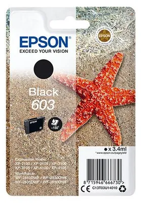 Produktbild von Epson 603 Schwarz Inkjet-Patrone C13T03U14020