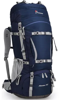 Produktbild von Trekkingrucksack 70L mit Regenschutz für Damen und Herren, Dunkelblau, 76 x 33 x 26 cm