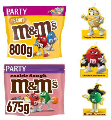 Produktbild von M&M's Halloween Süßigkeiten-Großpackung mit Deko
