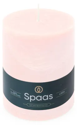 Produktbild von Spaas Rustikale Stumpenkerze 100/130 mm 95Std. - Hellrosa