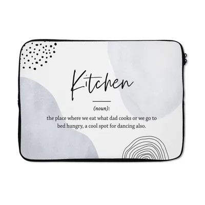 Produktbild von MuchoWow® Laptop Hülle 13 Zoll Sprichwörter - Küche - Papa - Zitate - Definition Küche Laptoptasche - Laptophülle - Sleeve - Rundumschutz