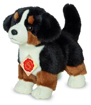 Produktbild von Teddy Hermann Berner Sennenhund Welpe, Kuscheltier, Stofftier, Plüschtier, Hund, stehend, Plüsch, mehrfarbig, 23 cm, 91930
