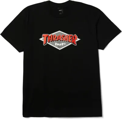 Produktbild von TRIKO HUF x Thrasher Logo - černá - M