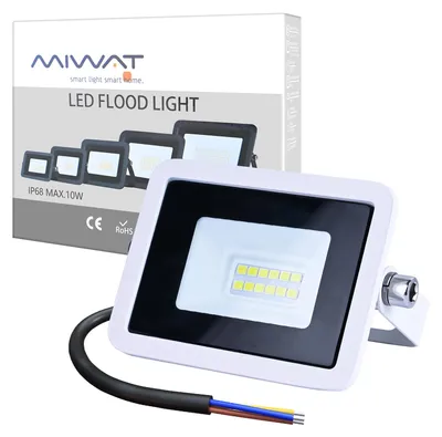 10 W LED Außenstrahler, 1500 lm, IP68, kaltweiß, für Hof und Garage