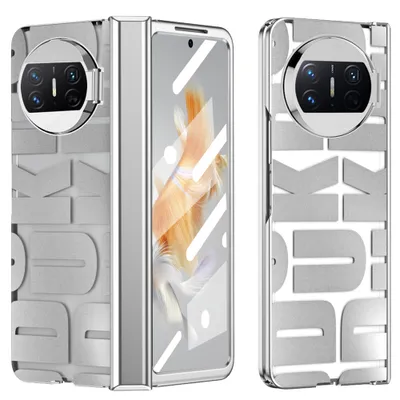 Obrázek produktu pro Pouzdro pro Huawei Mate X3, galvanizované průhledné pouzdro s ochranou displeje a pantu Stříbro