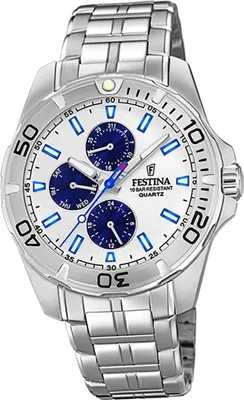 Image de Festina hommes montre F20445/1 acier montre-bracelet multifonction argent D2UF20445/1