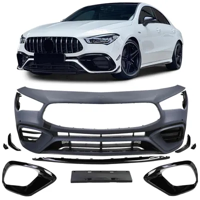 Produktbild von Stoßstange für Mercedes CLA C118 ab 2019- Front Sport Optik schwarz Glanz