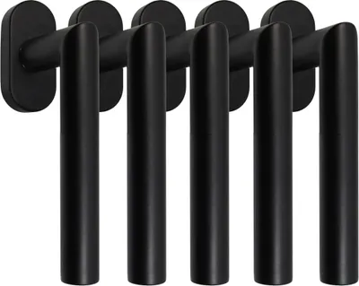 Produktbild von Fenstergriff Set 5 Stück FG - Anna Schwarz Rasterolive Oval Fensterbeschlag