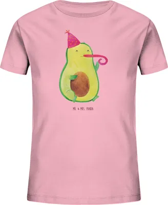 Produktbild von Mr. & Mrs. Panda Kleinkinder T-Shirt Avocado Geburtstag 5-6 Jahre (110/116) - Baumwolle Pink - Geschenk, Organic Kinder, Überraschung, Bio, Kindershirt, Frucht, Mädchen