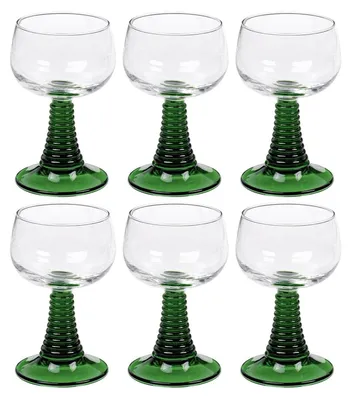 Produktbild von 6 Römer Römergläser Grün Weingläser Wein Gläser Glas 27 cl 0,2 L Geeicht