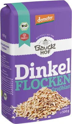 Produktbild von Flocken - Dinkel Großblatt 500g | BAUCK MÜHLE