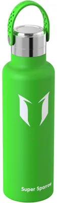 Zdjęcie produktu dla Butelka na wodę ze stali nierdzewnej 18/10, ultralekka, termiczna, pojemność 500 ml, kolor: zielony, wolna od BPA