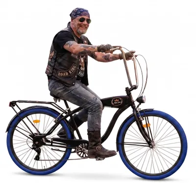 Produktbild von Dallas Bike Fahrrad 28 Zoll - Cruiser Cityrad - Shimano 7-Gang - Rahmen M 18" - mit Komfortsattel - Schwarz-Blau