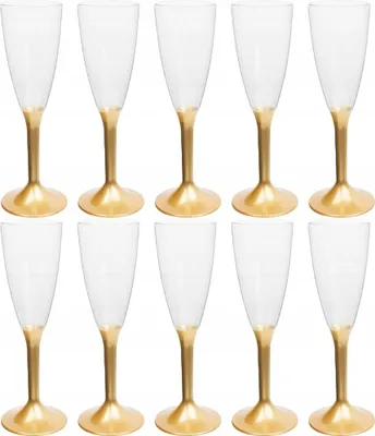 Obrázok produktu pre Šumivé víno, dezerty, šampanské – poháre, vhodné na oslavy, párty, objem 120 ml, balenie 10 kusov.