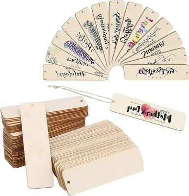 Zdjęcie produktu dla Wieszaki z naturalnego drewna, 48 sztuk, 35 x 12 cm – rękodzieło z desek drewnianych – krążki z surowego drewna z otworem – dekoracje drewniane, płyty drewniane do majsterkowania